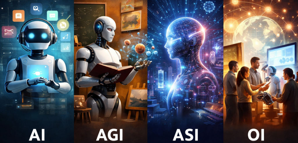 AI vs AGI vs ASI vs OI